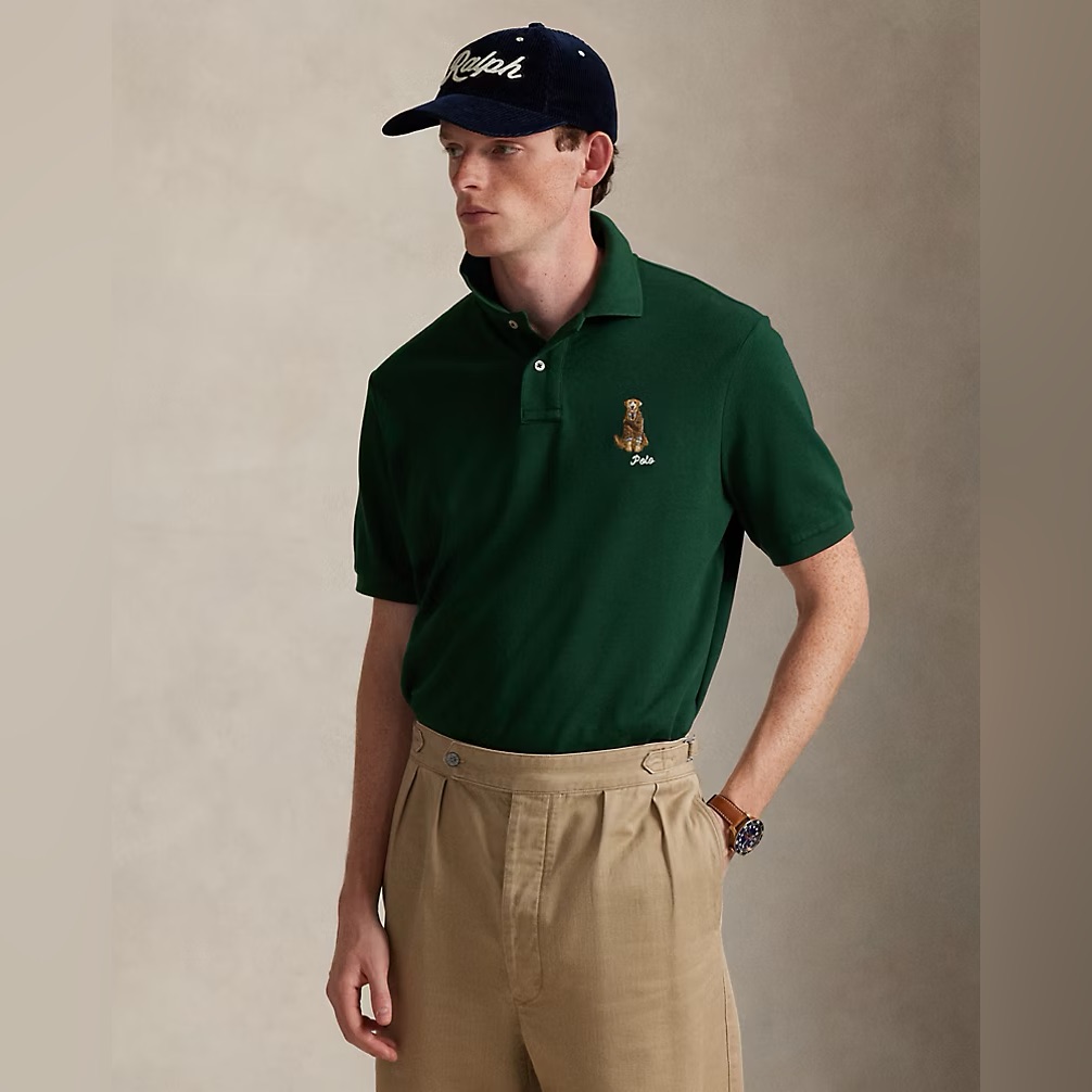 Polo Ralph Lauren Classic Fit Dog-Embroidered Polo Shirt Vintage Pine Size Xl